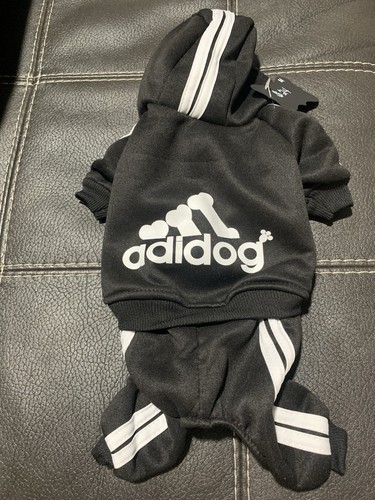 Autumn Winter Warm Dog Clothes Adidog Dog Hoodies Pet Warm Size Medium - Picture 1 of 6