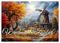 "Calendar 2027 · US Version · Windmill Magic (Wall Calendar 2027 17\" × 12\" Landsc"