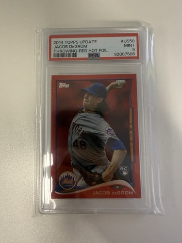 2014 Topps Update Series - Jacob deGrom (RC) - Red Hot Foil - PSA 9