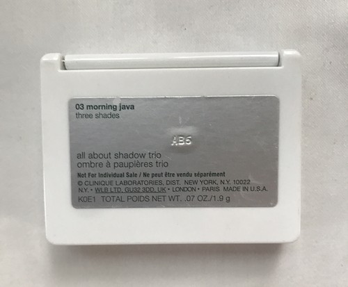 Clinique all about shadow trio 03 morning java 0.07oz/1.9g - New - Picture 2 of 5