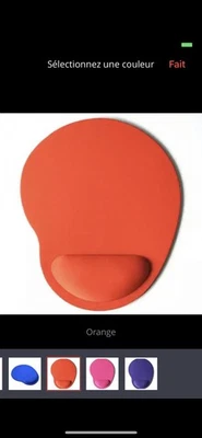 Tapis De Souris Ergonomique ORANGE avec Repose Poignet Intégré NEUF - Photo 1/3