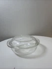 Vintage PYREX #024 Clear Glass 2 Quart Casserole Dish, Bowl with 684-C LID, USA!