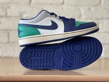 Scarpe basse Nike Air Jordan 1 rare Air Sail blu verde grigio 553558-147 uomo taglia 10