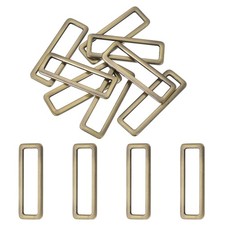 8pcs 2 Inch Metal Flat Rectangle Ring Buckle Brass
