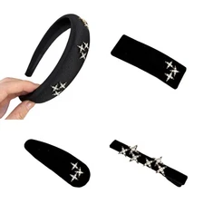 Ponytail Rhinestone Star Hair Clip Headband Winter Hot Girl Shopping Hairpin