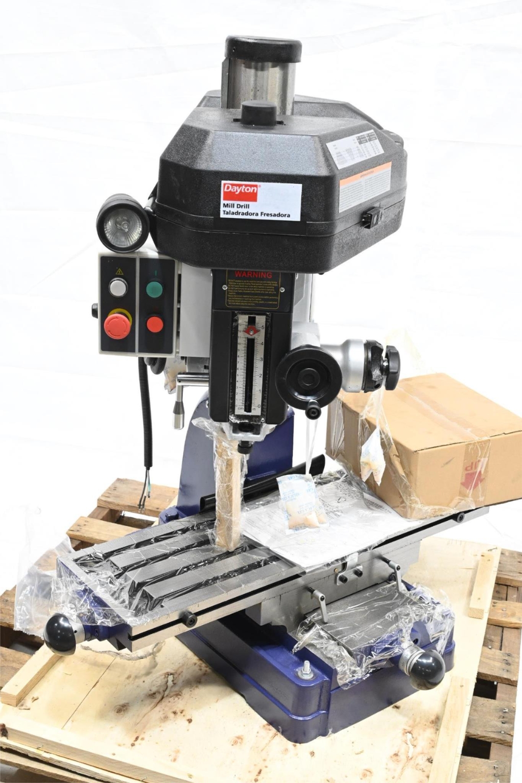 DAYTON Mill Drill Machine R8, 16 in Swing, 1 Phase, 120/240V, 2LKP9