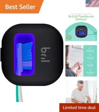 Sleek UV-C Toothbrush Sanitizer and Holder - Wall Mountable  Travel-Friendly