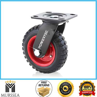 #ad 360° Swivel Heavy Duty Industrial Caster Knobby Threaded 8quot; Wheel All Terrain $20.99