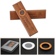 Wooden Kazoo Instruments Ukulele Guitar Partner Wood Harmonica With Metal Box