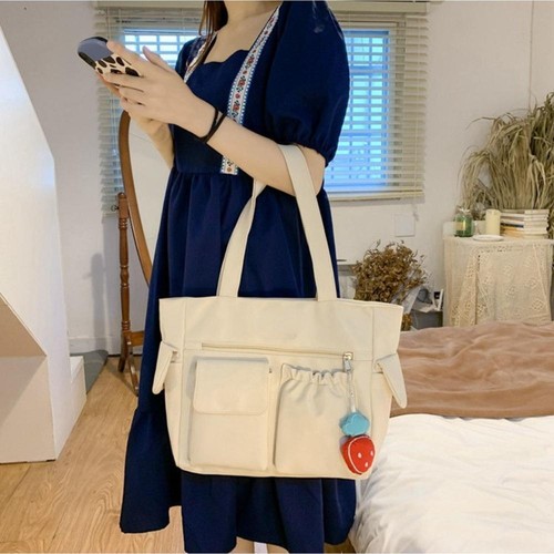 Damen Messenger Bag, Nylon Schultertasche, Preppy Student Book Bag, Commuter Han - Bild 2 von 28
