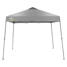 Crown Shades 11' x 11' Base 9' x 9' Top Pop Up Canopy w/Carry Bag, Gray Used 