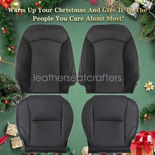 For 2006-2013 Lexus IS250 Driver & Passenger Bottom & Top Leather Seat Cover Blk