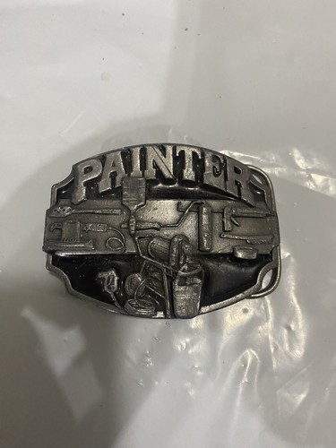 Vintage Painter Belt Buckle Metal Buckle Detailed 1988 V-50 - Picture 2 of 5