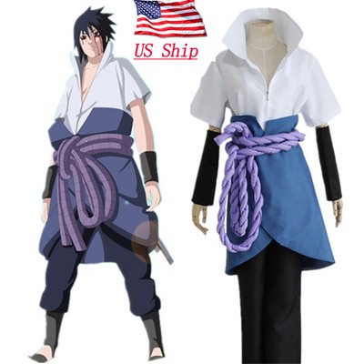 Anime Naruto Uchiha Sasuke Cosplay Costume Halloween Clothes Outfit