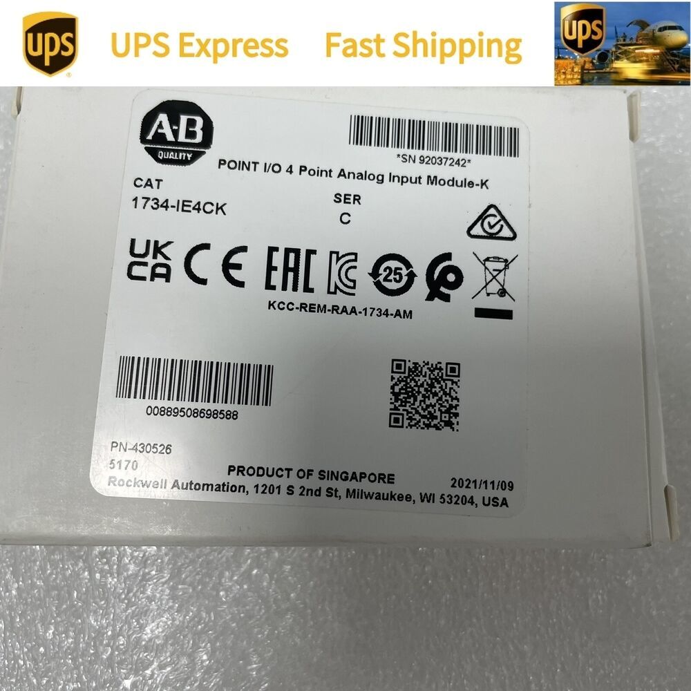 Módulo de entrada de punto de E/S AB Free Tax 1734-IE4CK SER C nuevo UPS acelerado