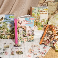 20 Sheets Flowers Plants Transparent Stickers Journal Diary Scrapbook Supplies