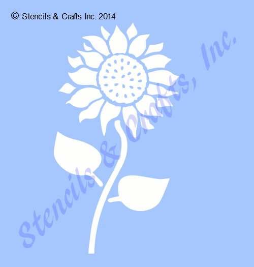 8 sunflower stencil flowers