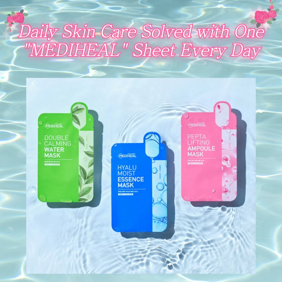 K-Beauty Sheet Mask/MEDIHEAL Sheet Mask Set [15EA] Hydrating, Lifting & Soothing - Image 3 of 4