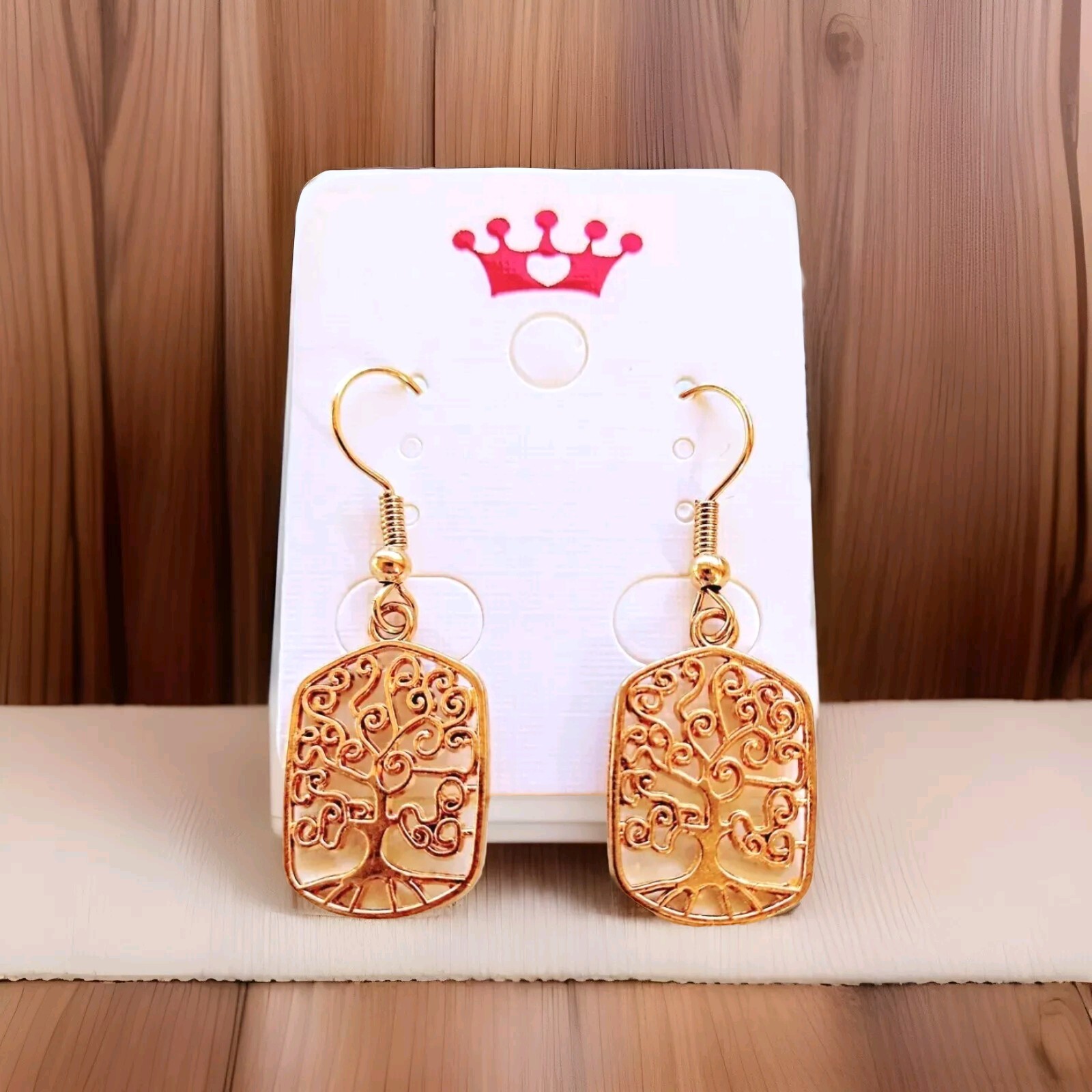 PENDIENTES ARBOL DE LA VIDA DORADOS