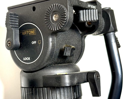 Trípode de cabeza fluida Cartoni Action Mini DV sistema de 75 mm con bolsa *LEER* - Imagen 6 de 11