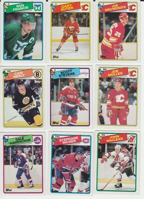 1988-89 Topps Hockey SET BREAK singles - stars, commons, Hall of Famers