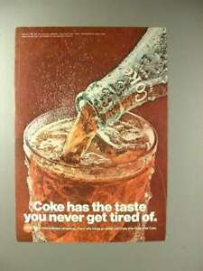 1967 Coca Cola Coke Soda Ad - Taste You Never Get Tired Of | eBay 1960s Soda Advertising