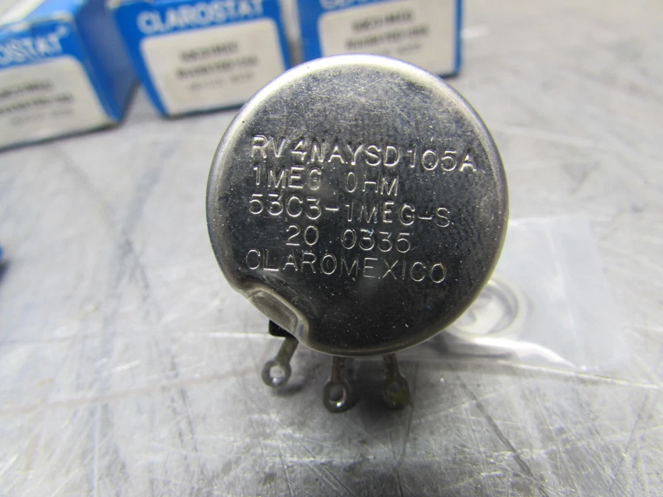 5- CLAROSTAT 53C31MEG ,LINEAR POTENTIOMETER, RV4NAYSD105A, 1Meg NIB! MAKE OFFER! - Image 4 of 4