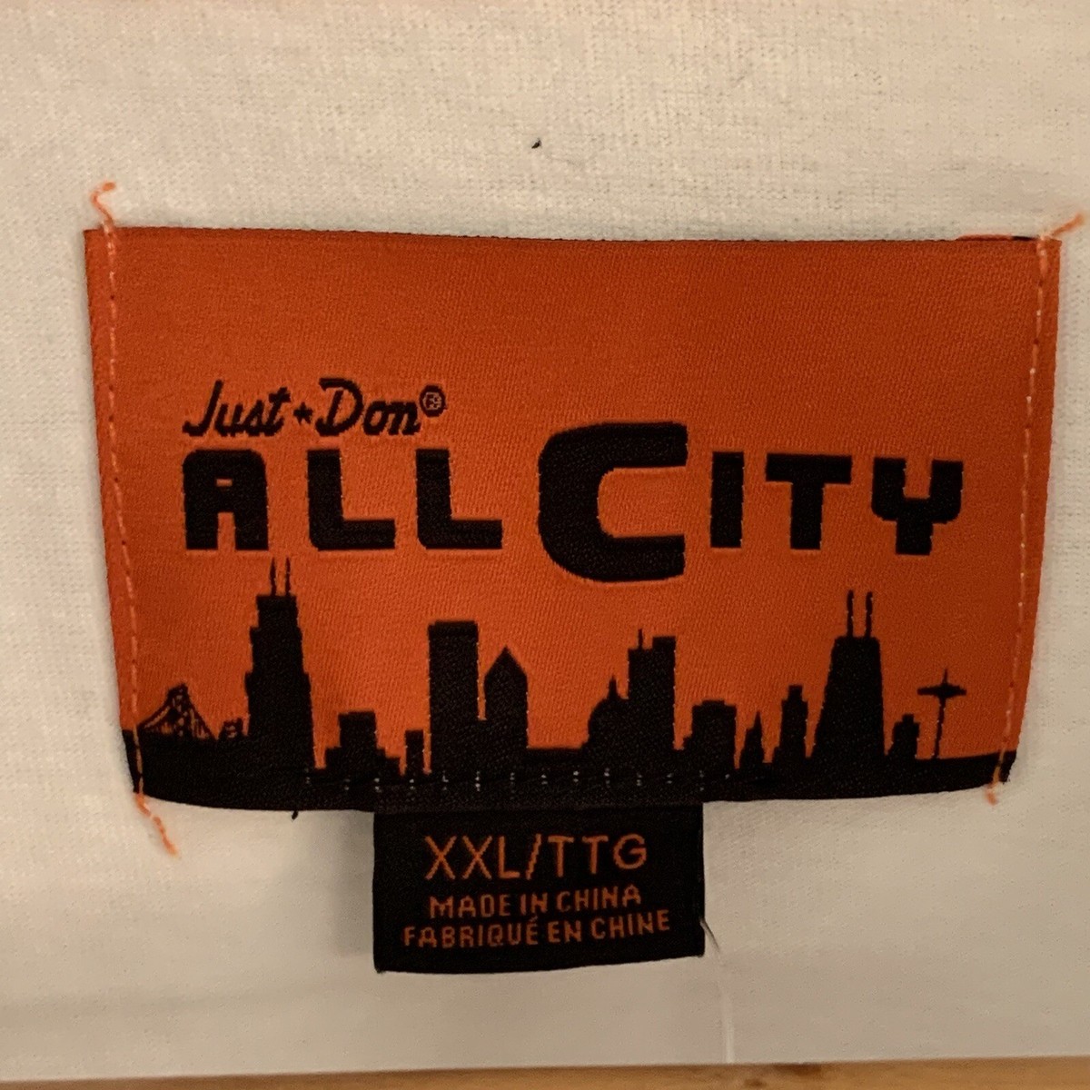 Just Don x All City Basketball Tee T Shirt Men XXL 2XL White SS