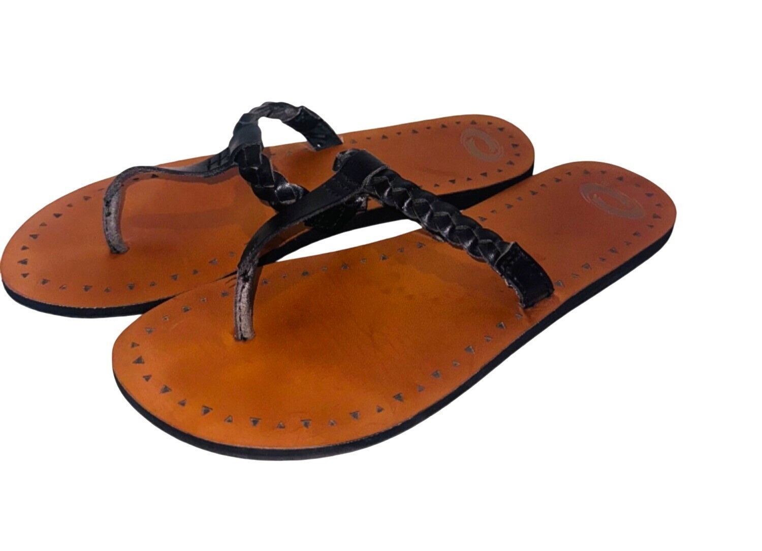 SAOLA Sandali Oakley intrecciati neri infradito 9 intrecciati suola ecopelle casual