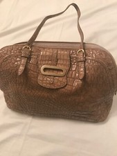 Borsa a tracolla Jimmy Choo in finta pelle di coccodrillo tortora