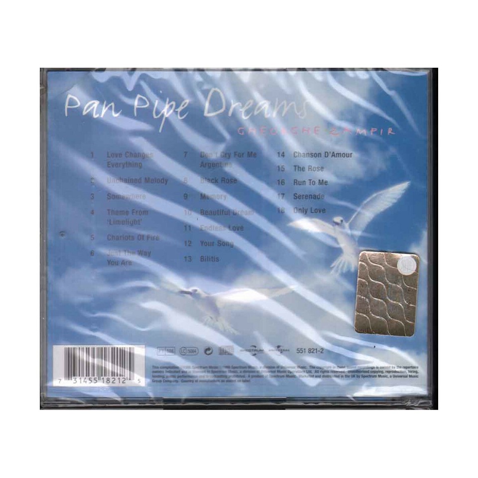 Zamfir CD Pan Pipe Dreams / Spectrum Sigillato 0731455182125