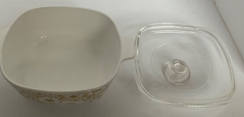 Vintage Corning Ware Casserole Yellow Daisy 1 1/2 Qt - Picture 4 of 6