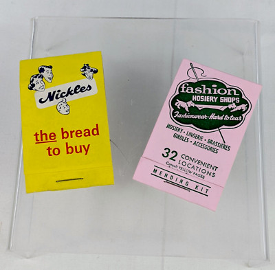 VTG 2 Sewing Kits Nickles Bakery Bread Kit & Fashion Hosiery Shops Decor Prop