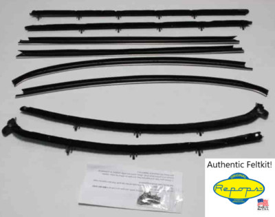 1968 Cutlass & 442 2-Door Hardtop Door Window Felt Fuzzies Rubber Seal 8 Pc Kit