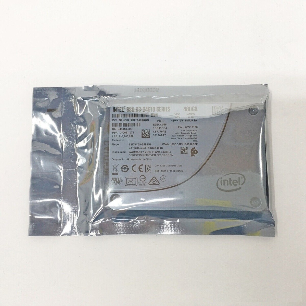 Intel SSDSC2KG480G801 480GB 2.5