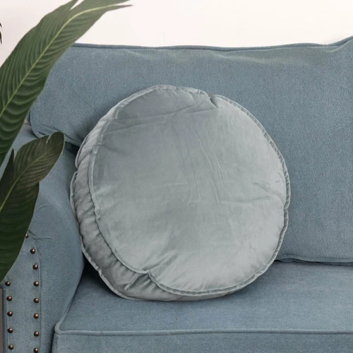 Soft Solid Velvet Pillow Case or Round Car Cushion Cover Sofa Living Room NEW - Bild 22 von 34