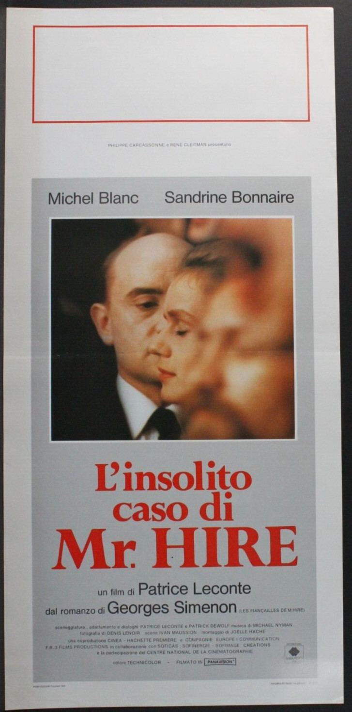 Locandina originale film L'insolito caso di Mr. Hire (1989) - Regia di Patrice Leconte