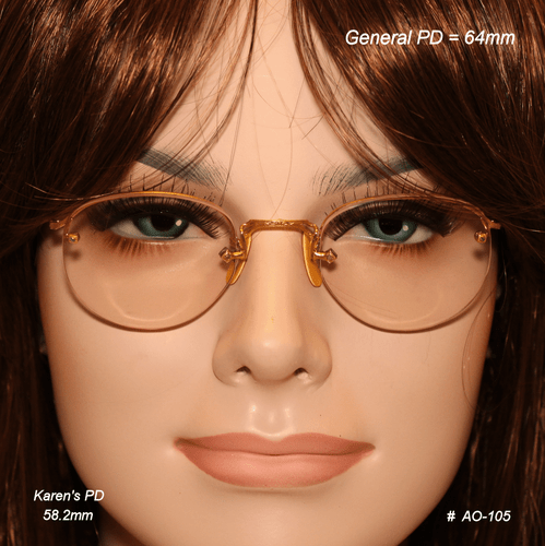 American Optical Rimway Ful-Vue  True Antique eyeglasses & Case - Picture 1 of 12