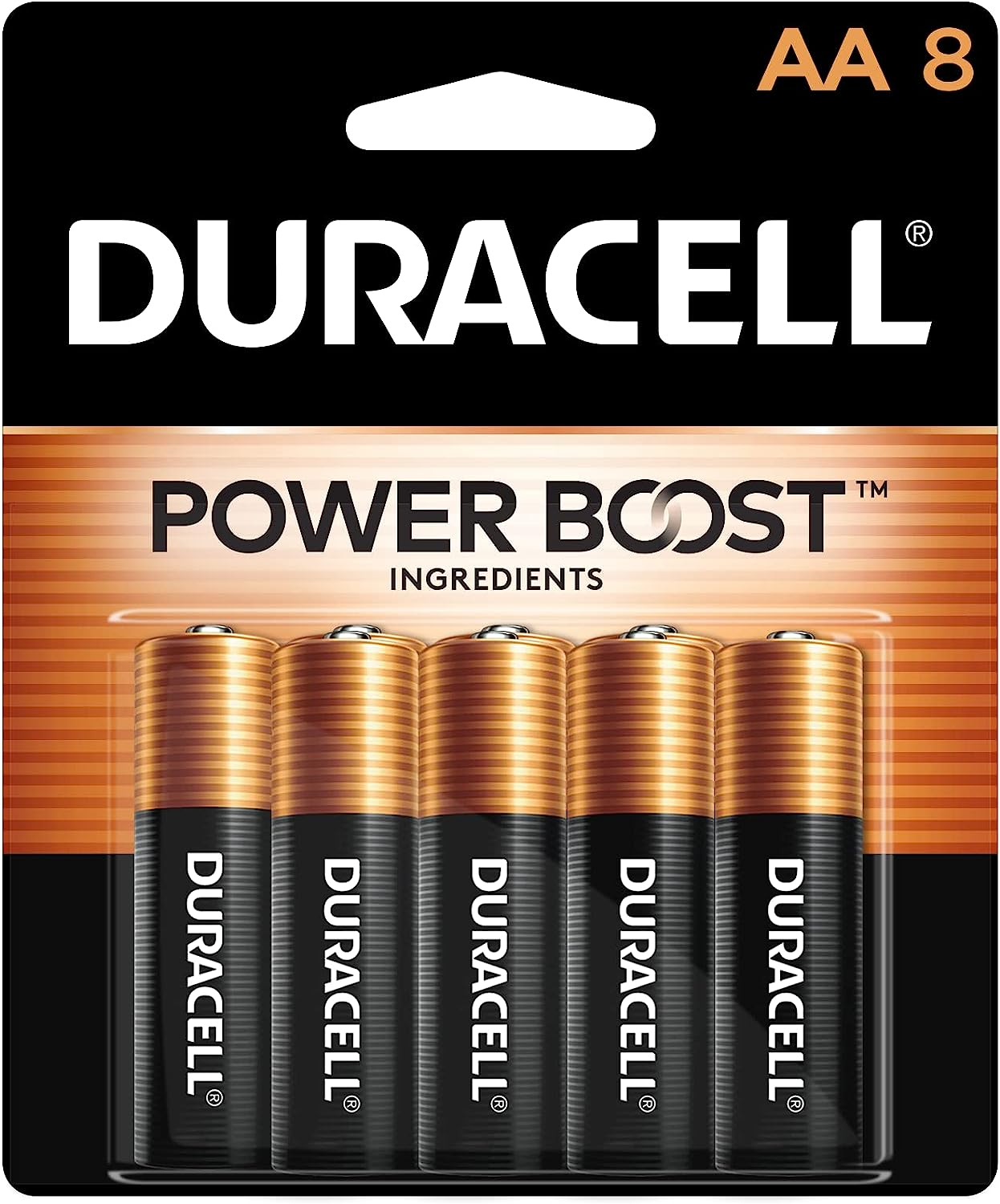 Coppertop AA Batteries with Power Boost Ingredients, 8 Count Pack Double A Batte-image