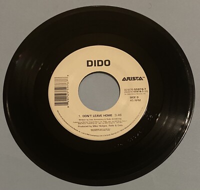 Dido '' White Flag / Don't Leave Home '' Rare Vinyl 45 record