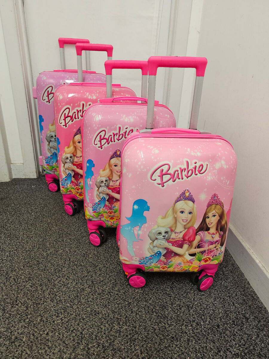 Barbie Kids Hard Shell Suticase Set Girls Travel Holiday Trolley