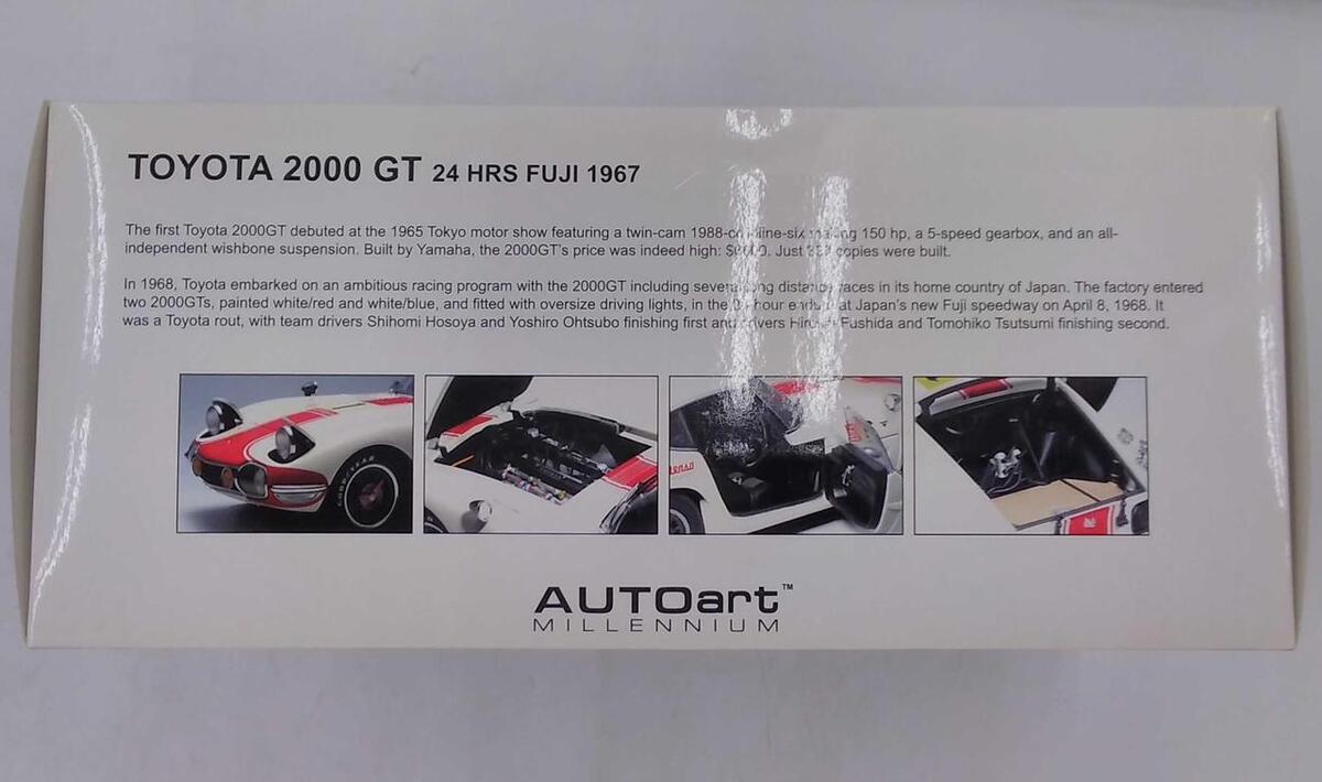 AUTOart MILLENNIUM TOYOTA 2000 GT 24 HRS FUJI 1967 1/18 AUTOart MILLENNIUM TOYOTA 2000 GT 24 HRS FUJI 1967 1/18