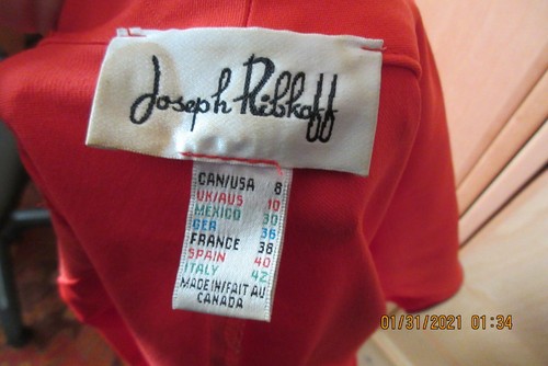 CHAQUETA AJUSTADA JOSEPH RIBKOFF NARANJA/TOP TALLA 8 - Imagen 6 de 6