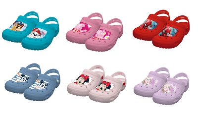 Kinder Clogs Schuhe Sandalen Badeschuhe Mickey Cars Minnie Frozen Spiderman