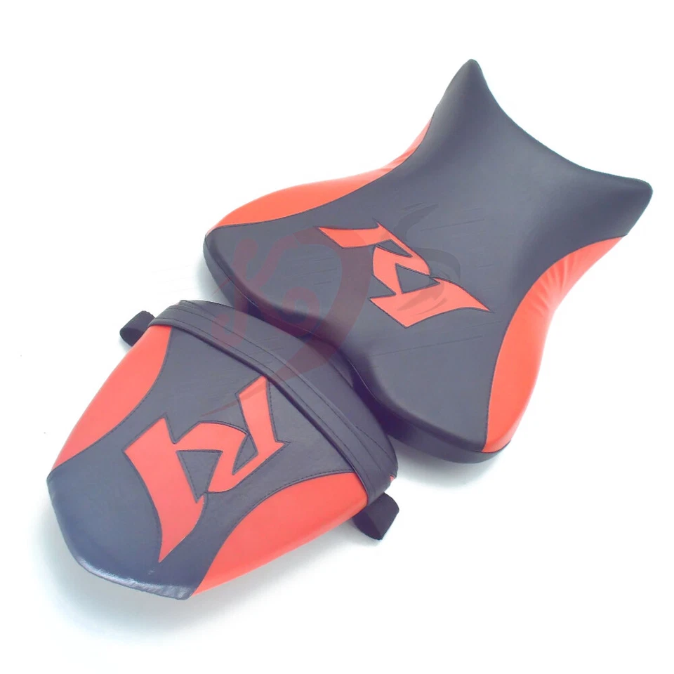 Para Yamaha YZF-R1 2009-2014 negro + rojo delantero trasero conductor y pasajero asiento Foto 2 de 4