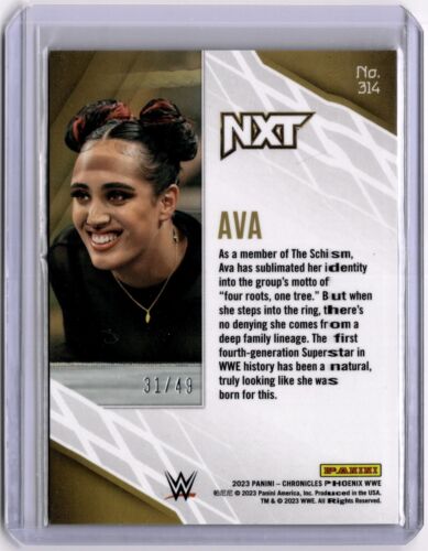 Ava 2023 Panini Chronicles Phoenix WWE Purple #314 WWE NXT #31/49 - Bild 2 von 2