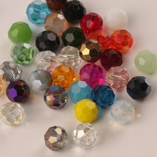 10pcs Crystal Glass Beads 12mm Round 32 Facets Cut Ball For DIY Jewelry Making