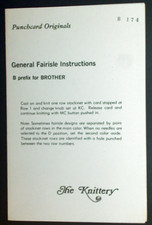 Brother Knit king Knitting Machine Punch card Fairisle Four Square Pattern Card