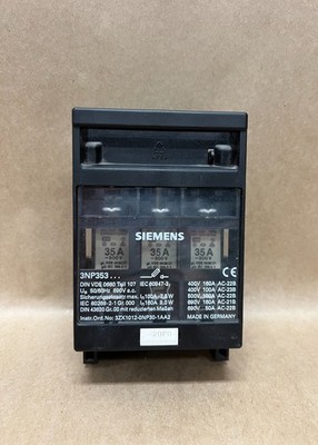 Siemens 3NP353 Disconnect Fuse Switch 35A, 3 Pole, 500V