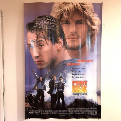 - Rare - POINT BREAK 1991 Swayze Movie Poster DS One Sheet 26 3/4  x 40  EXC
